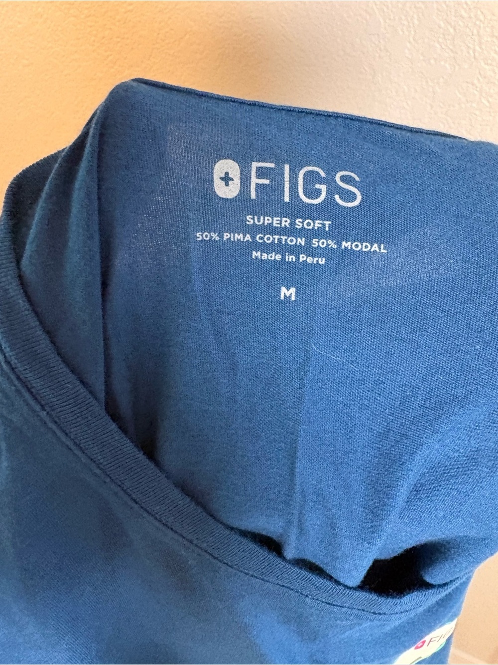 Figs Underscrub T Shirt Blue Llama Super Soft Pima Cotton - Picture 7 of 9